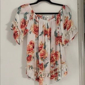 Floral off the shoulder top
